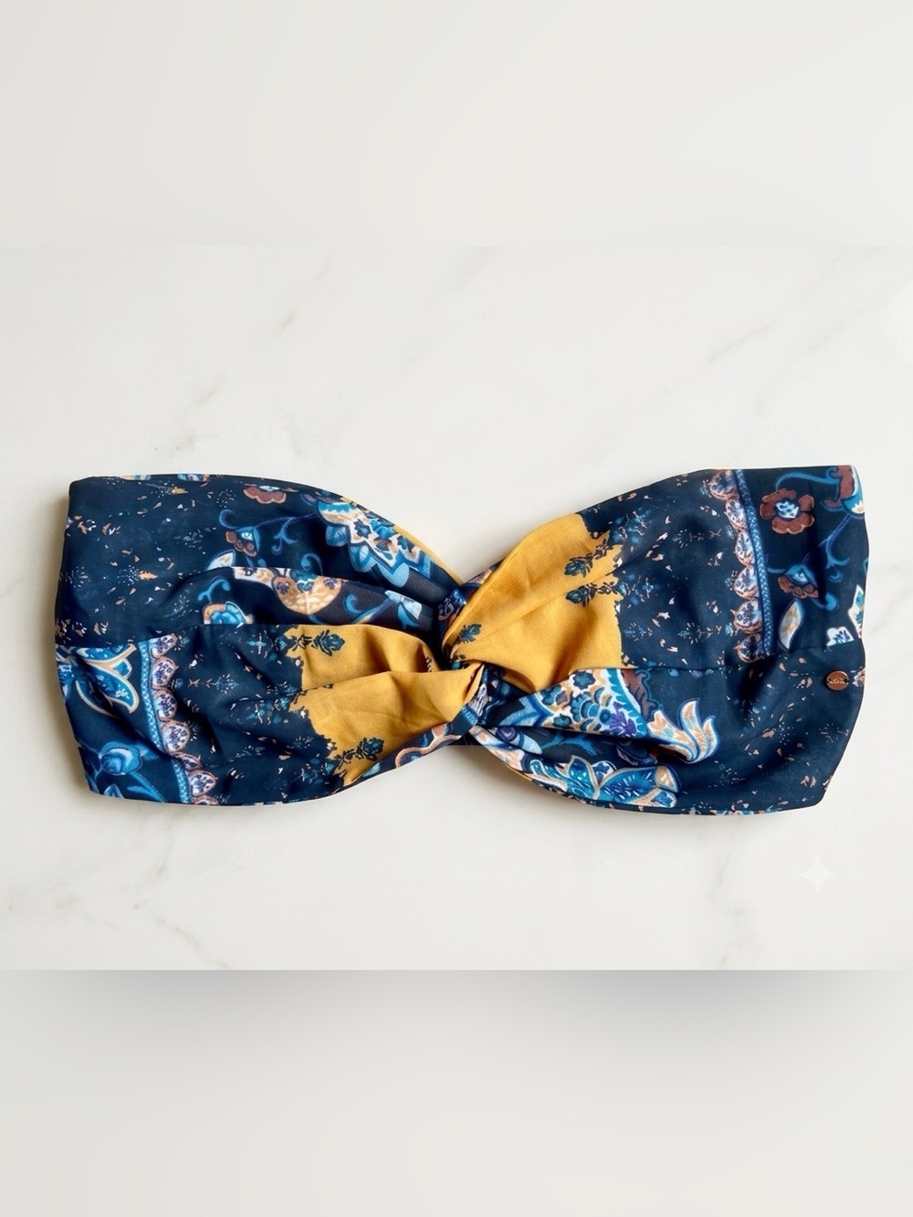 Shein Paisley Print Boho Bandeau Crop Top Medium